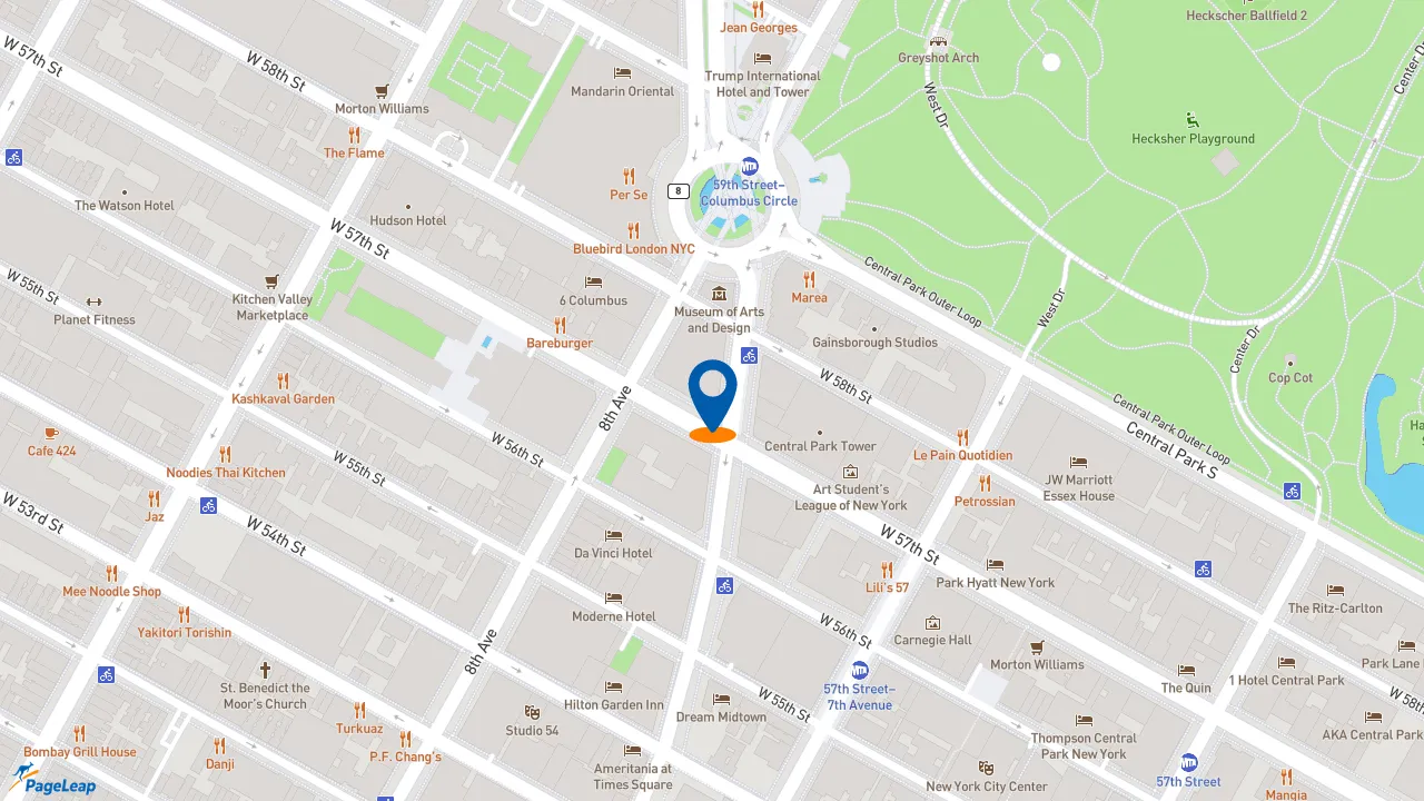 https://pageleap.com map showing location of Clubhouse in New York.