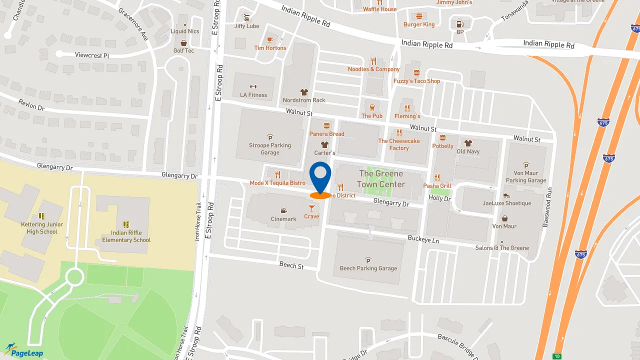 https://pageleap.com map showing location of Condado Tacos in Beavercreek.