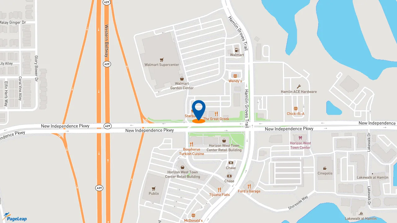 https://pageleap.com map showing location of CRISP &amp; GREEN in Winter Garden.