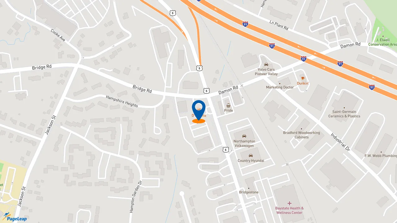 https://pageleap.com map showing location of D&#039;Angelo Grilled Sandwiches in Northampton.