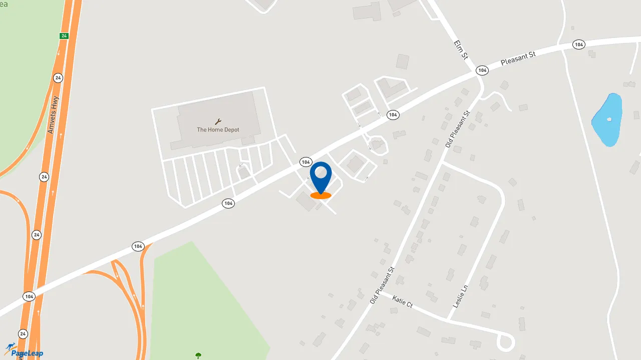 https://pageleap.com map showing location of D&#039;Angelo Grilled Sandwiches in Bridgewater.