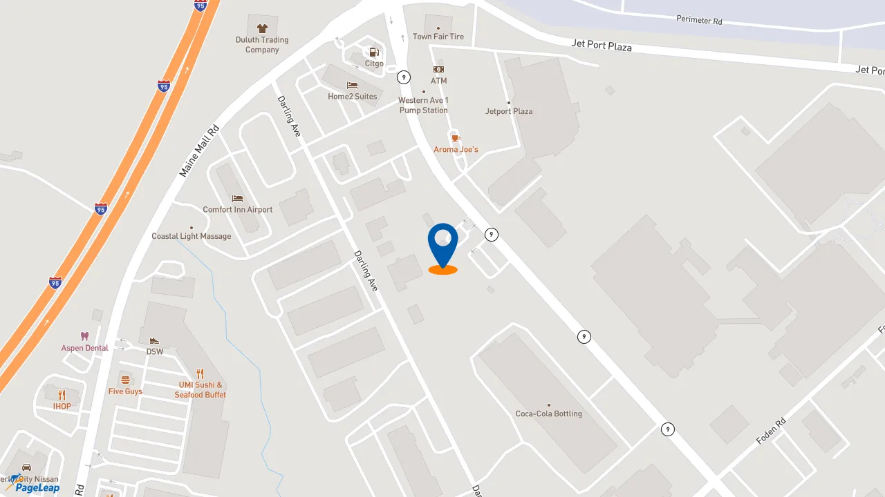 https://pageleap.com map showing location of D&#039;Angelo Grilled Sandwiches in South Portland.