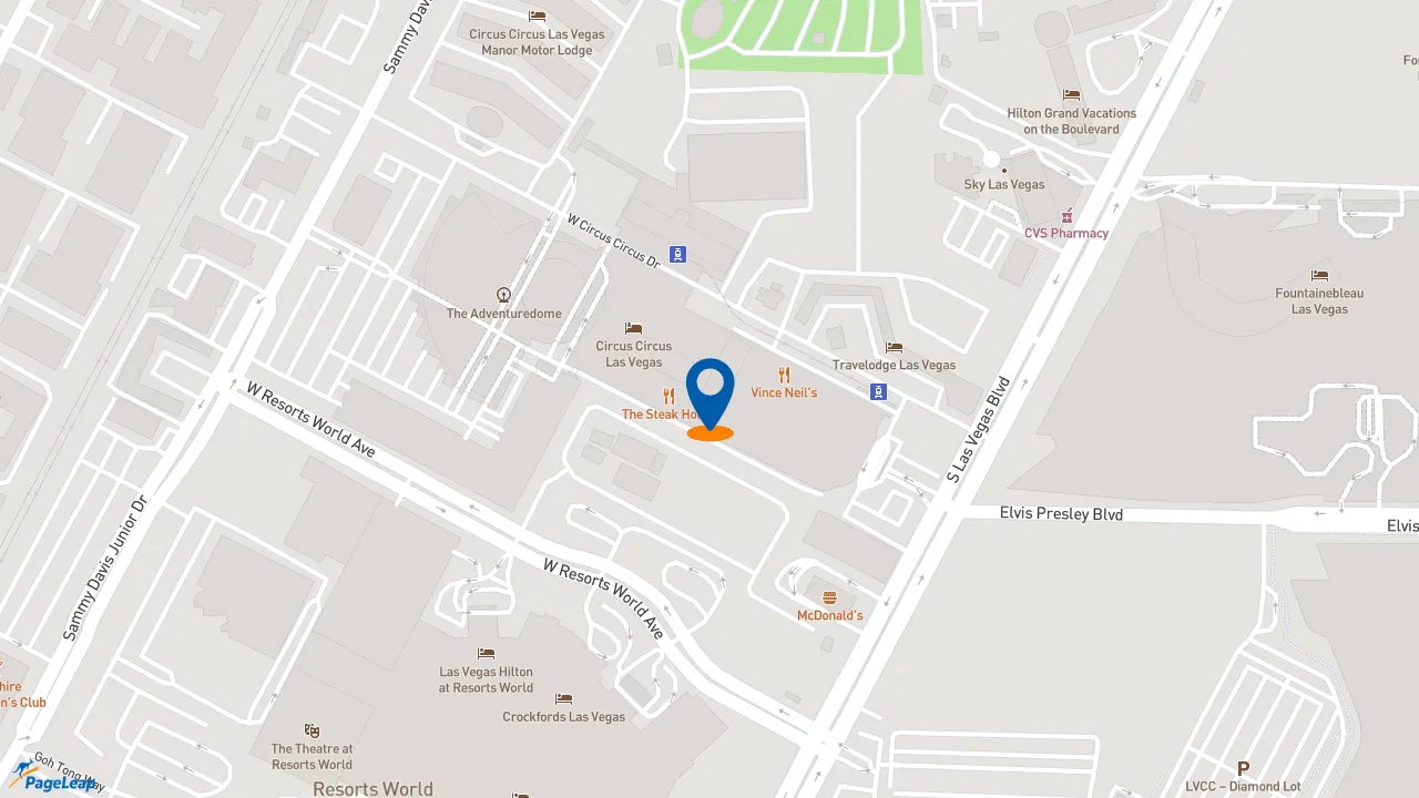 https://pageleap.com map showing location of Del Taco in Las Vegas.