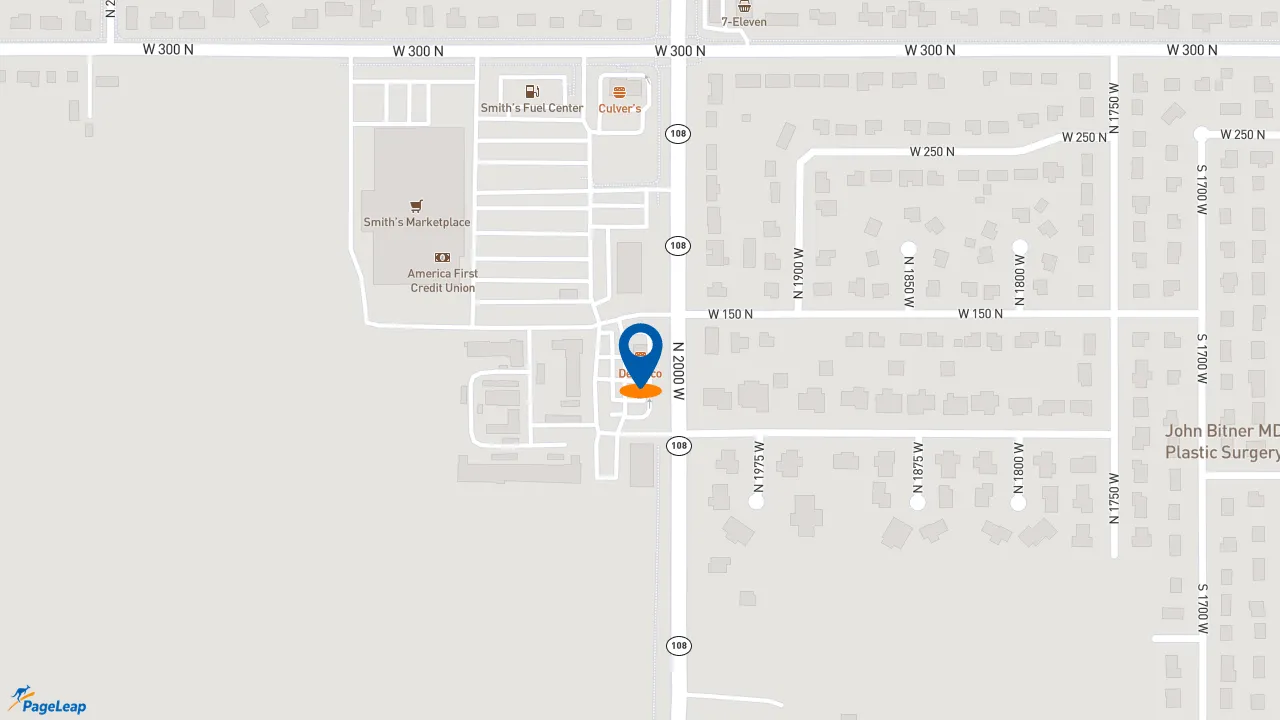 https://pageleap.com map showing location of Del Taco in West Point.