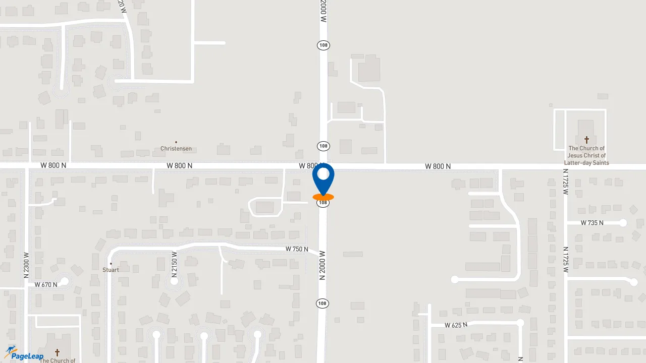 https://pageleap.com map showing location of Del Taco in West Point.