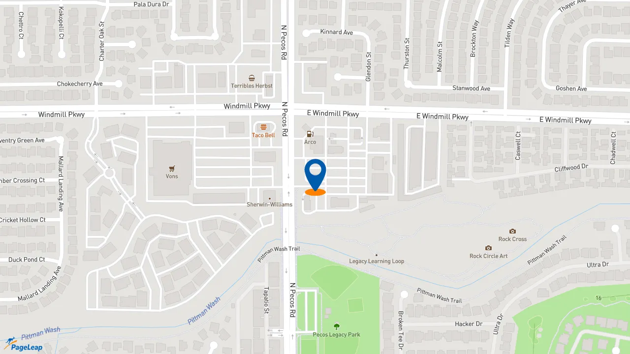 https://pageleap.com map showing location of Del Taco in Henderson.