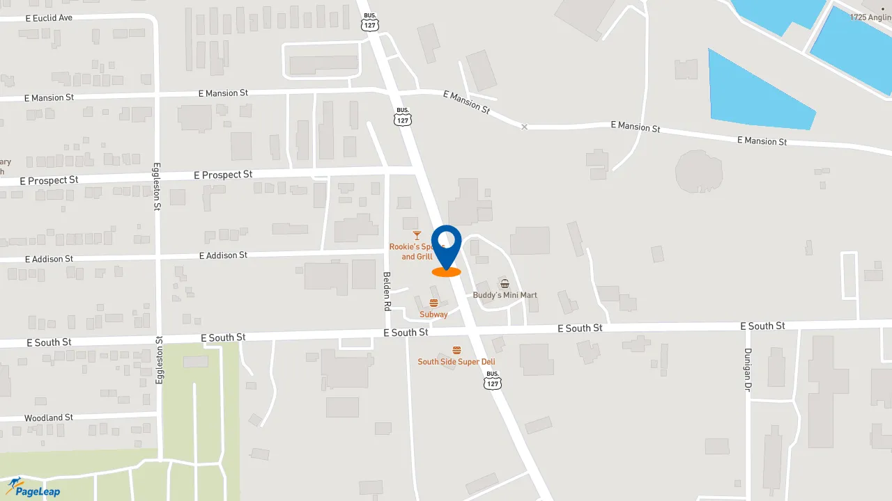 https://pageleap.com map showing location of Doll n&#039; Burgers - Jackson in Jackson.