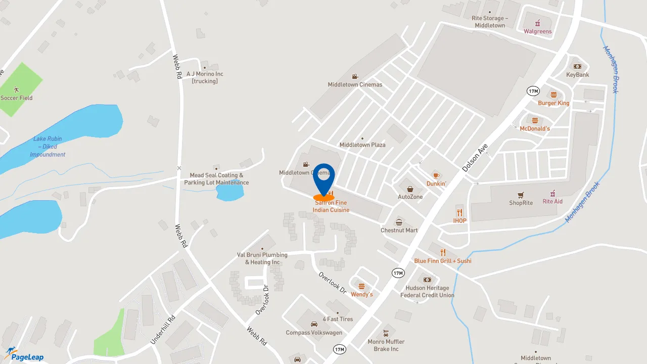 https://pageleap.com map showing location of Domino&#039;s Pizza in Middletown.