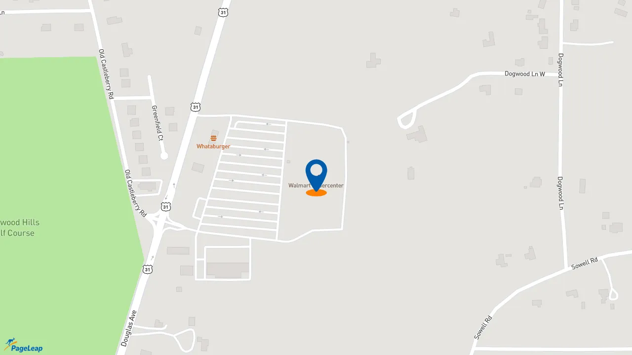 https://pageleap.com map showing location of Domino&#039;s Pizza in Brewton.