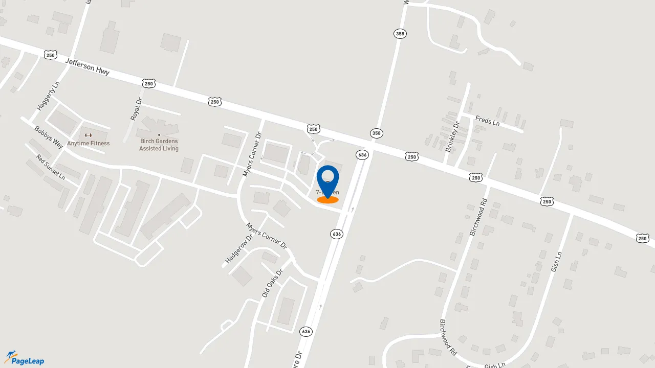 https://pageleap.com map showing location of Domino&#039;s Pizza in Staunton.
