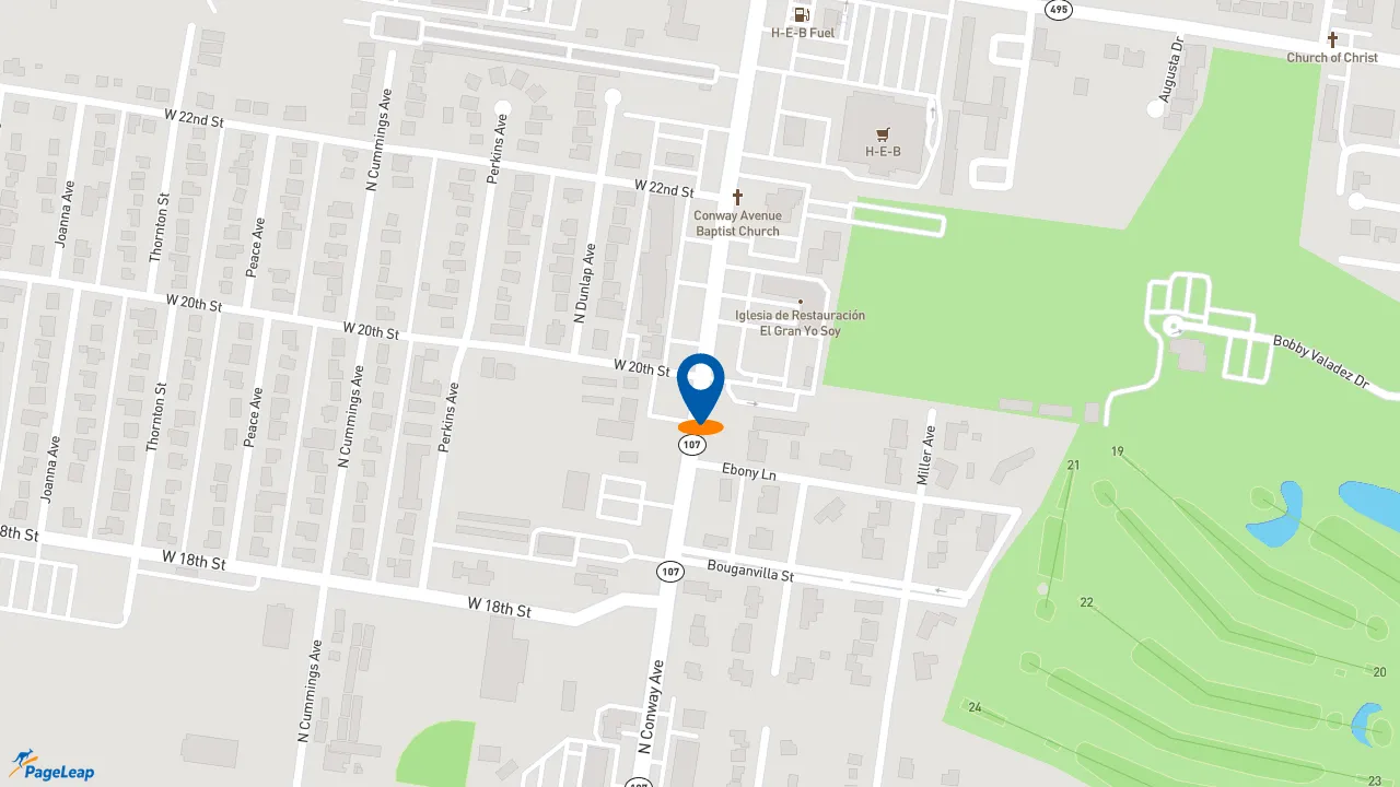 https://pageleap.com map showing location of Domino&#039;s Pizza in Mission.