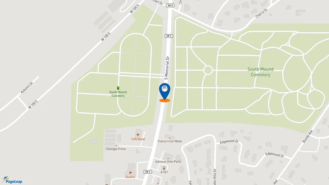 https://pageleap.com map showing location of Domino&#039;s Pizza in New Castle.