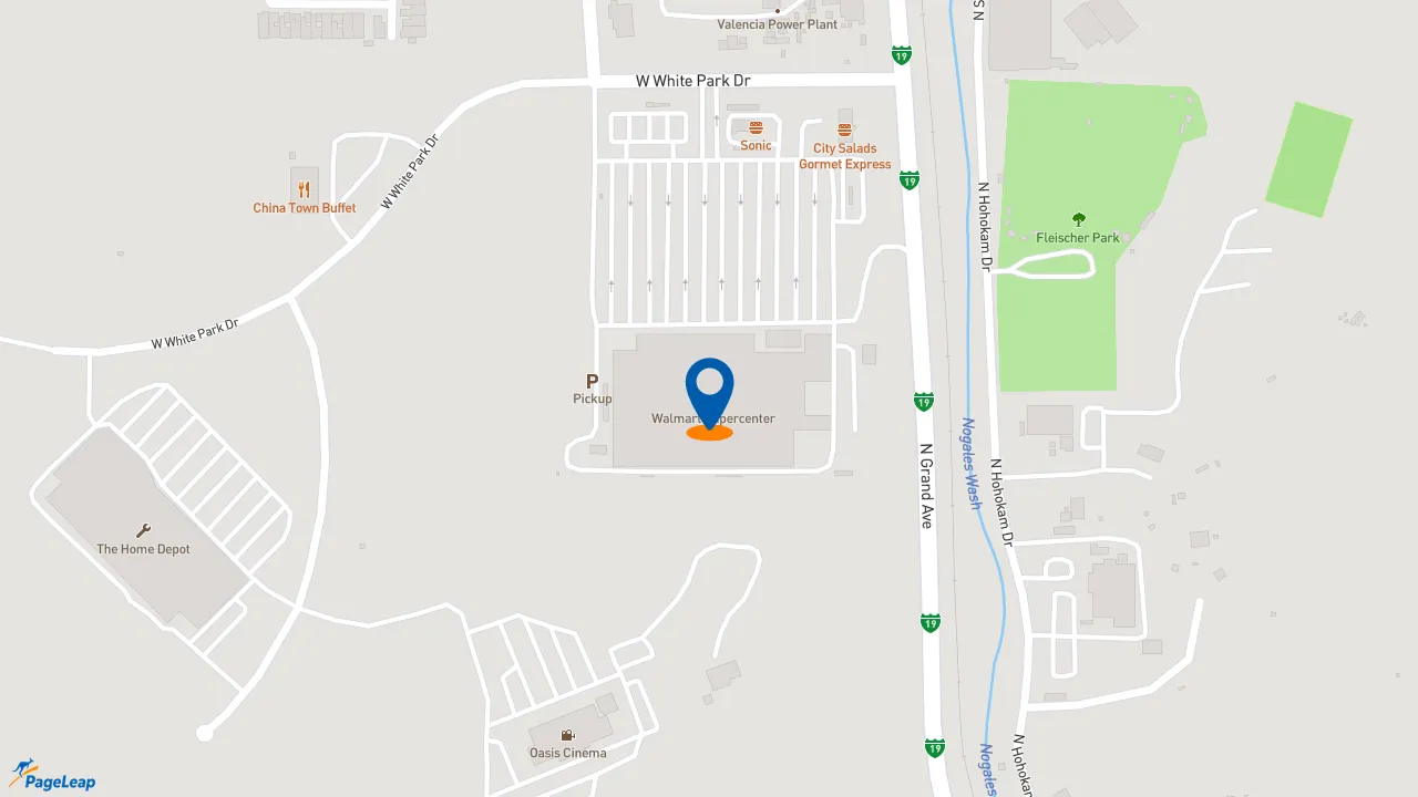 https://pageleap.com map showing location of Domino&#039;s Pizza in Nogales.