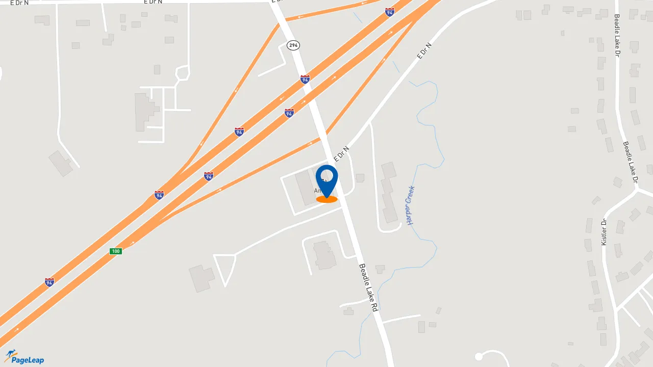 https://pageleap.com map showing location of Dunkin&#039; in Battle Creek.