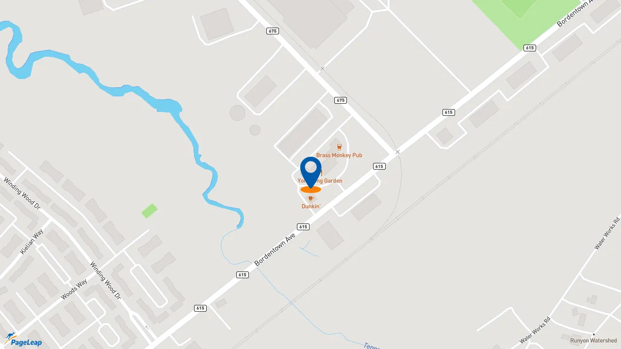 https://pageleap.com map showing location of Dunkin&#039; in Sayreville.