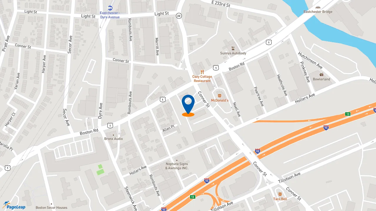 https://pageleap.com map showing location of Dunkin&#039; in City Of New York.