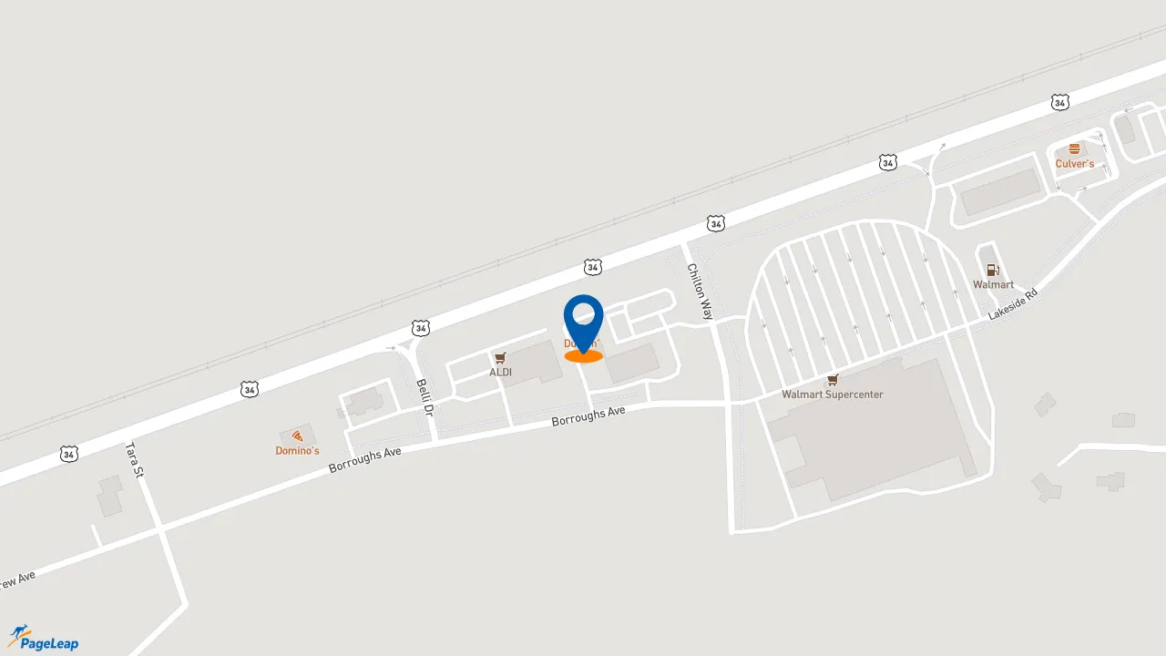 https://pageleap.com map showing location of Dunkin&#039; in Plano.