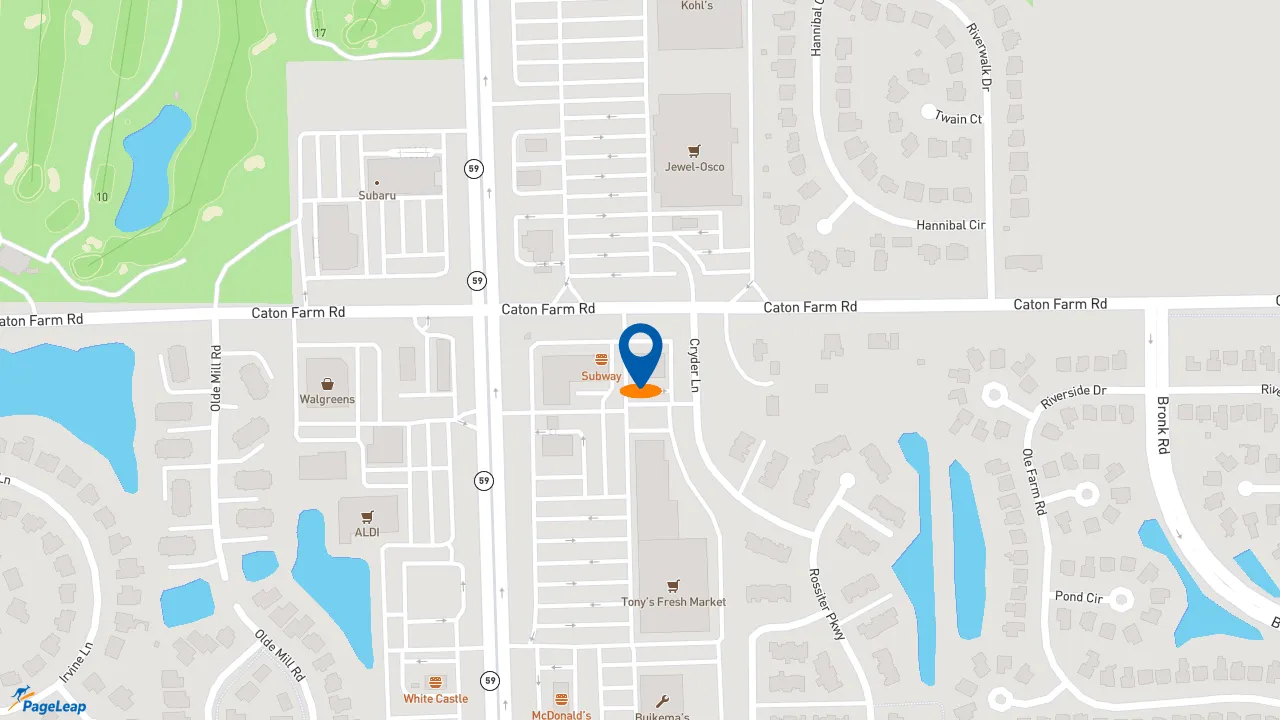 https://pageleap.com map showing location of Dunkin&#039; in Joliet.