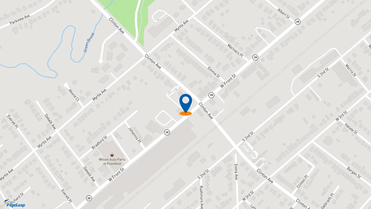 https://pageleap.com map showing location of Dunkin&#039; in Plainfield.