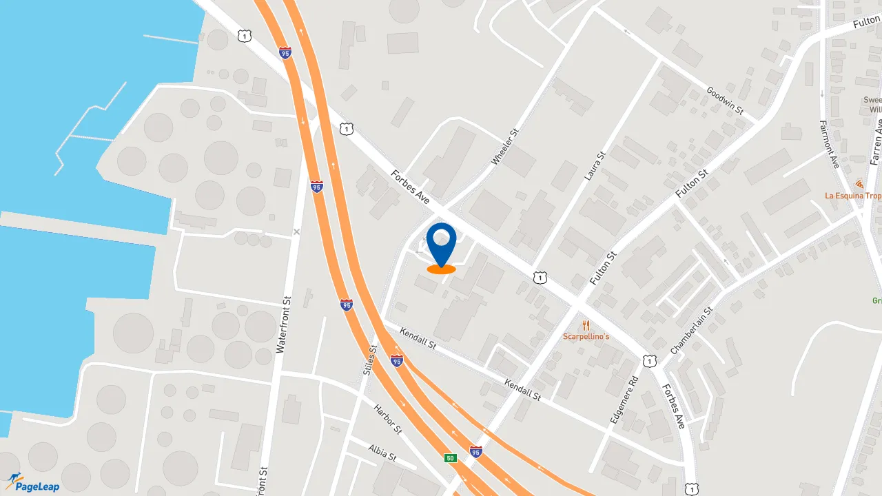 https://pageleap.com map showing location of Dunkin&#039; in New Haven.