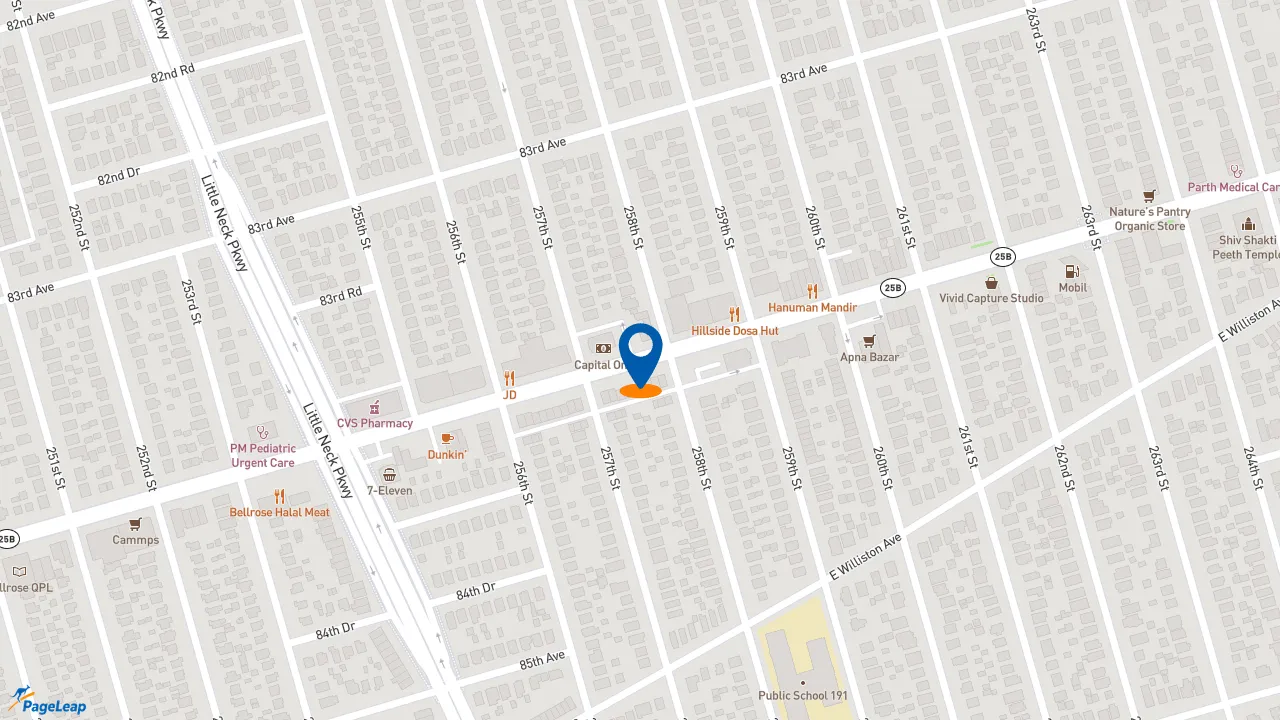 https://pageleap.com map showing location of Dunkin&#039; in City Of New York.