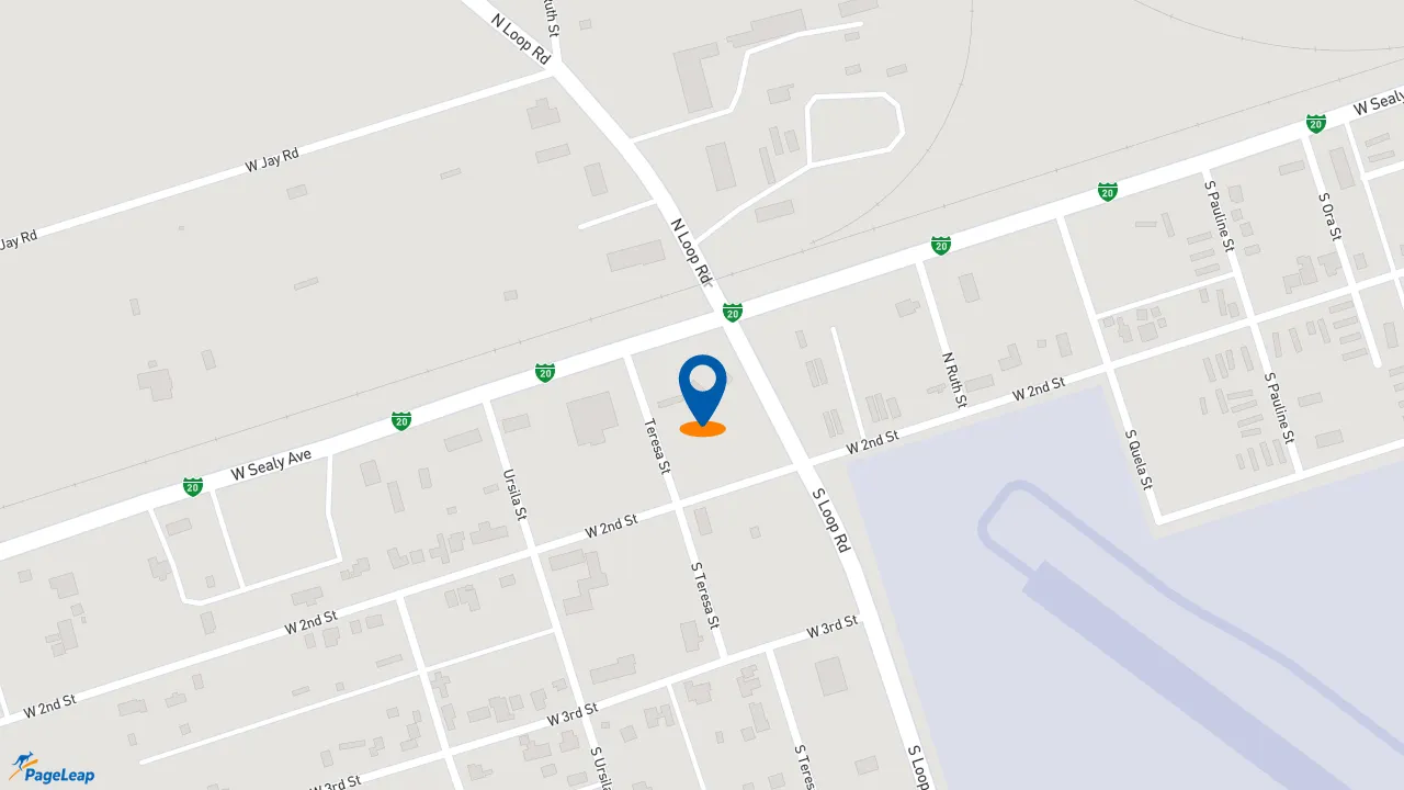 https://pageleap.com map showing location of Dunkin&#039; in Monahans.