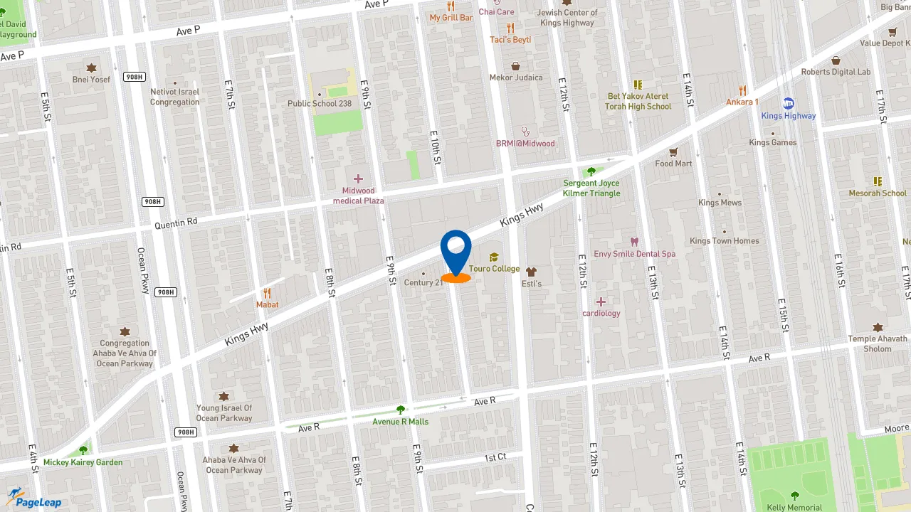 https://pageleap.com map showing location of Dunkin&#039; in City Of New York.