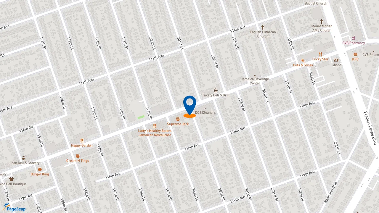 https://pageleap.com map showing location of Dunkin&#039; in City Of New York.