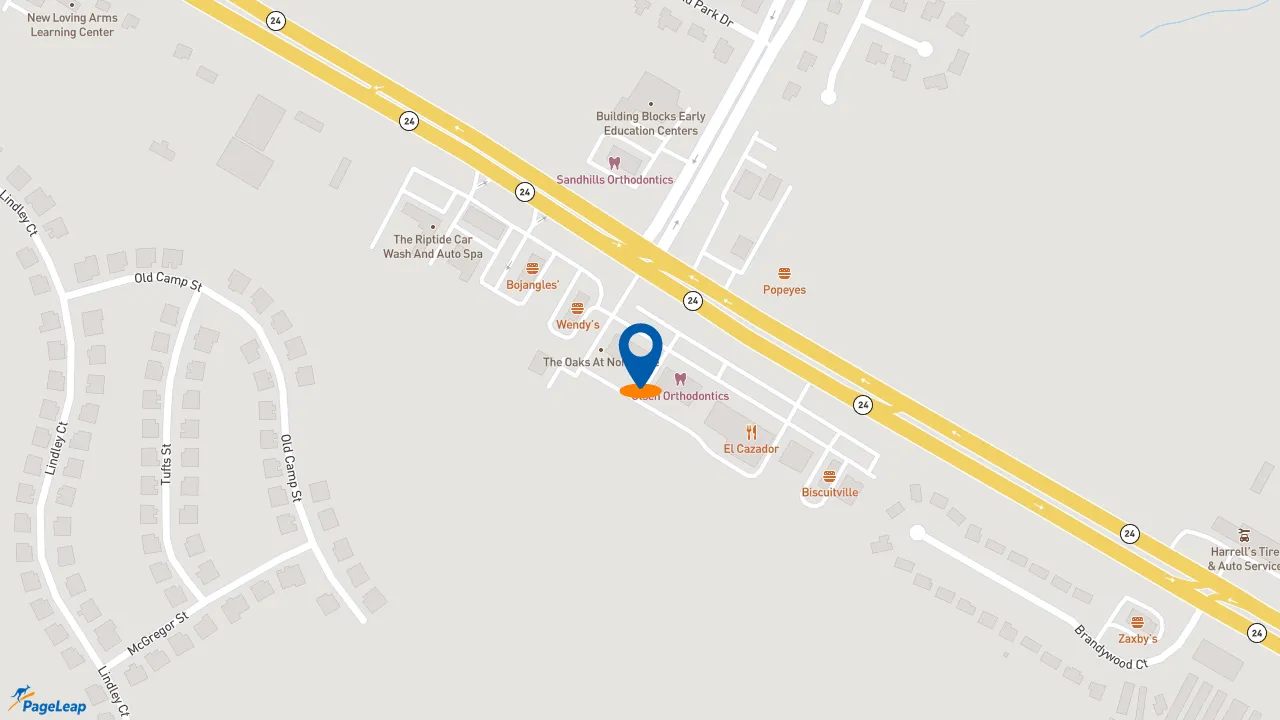 https://pageleap.com map showing location of Dunkin&#039; in Cameron.