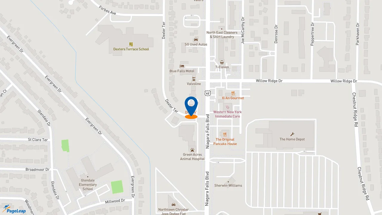 https://pageleap.com map showing location of Dunkin&#039; in City Of Tonawanda.