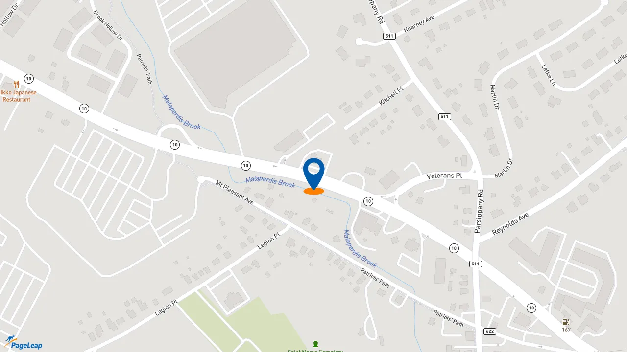 https://pageleap.com map showing location of Dunkin&#039; in Hanover Township.