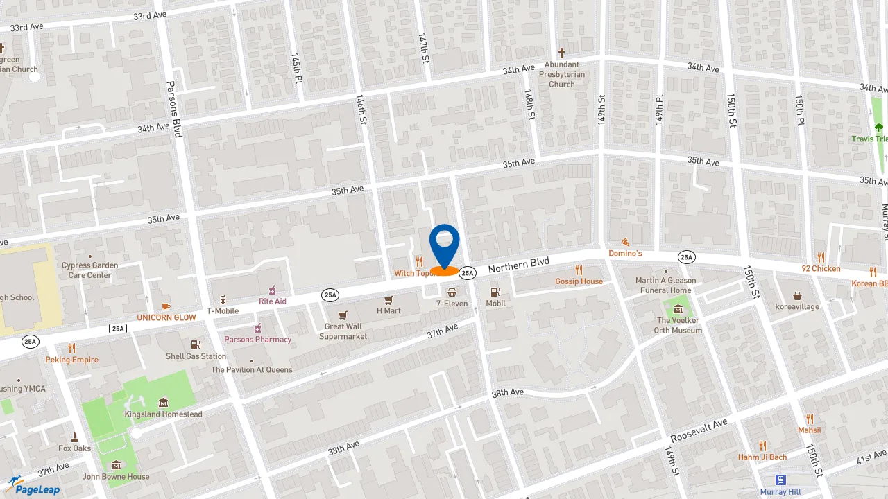 https://pageleap.com map showing location of Dunkin&#039; in New York.
