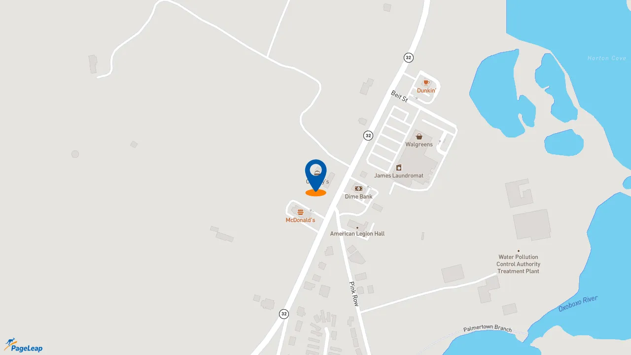 https://pageleap.com map showing location of Dunkin&#039; in Montville.