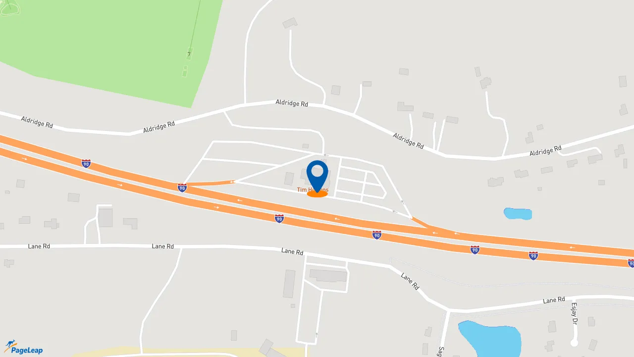 https://pageleap.com map showing location of Dunkin&#039; in Victor.