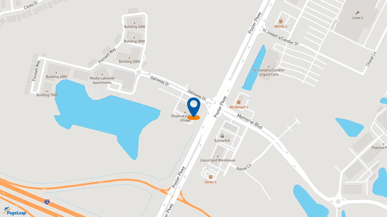 https://pageleap.com map showing location of Dunkin&#039; in Pooler.