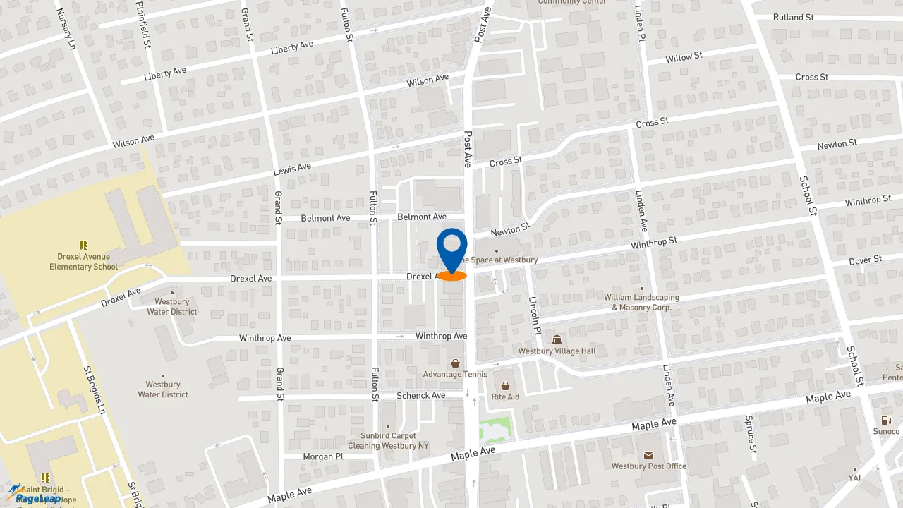 https://pageleap.com map showing location of Dunkin&#039; in Village Of Westbury.