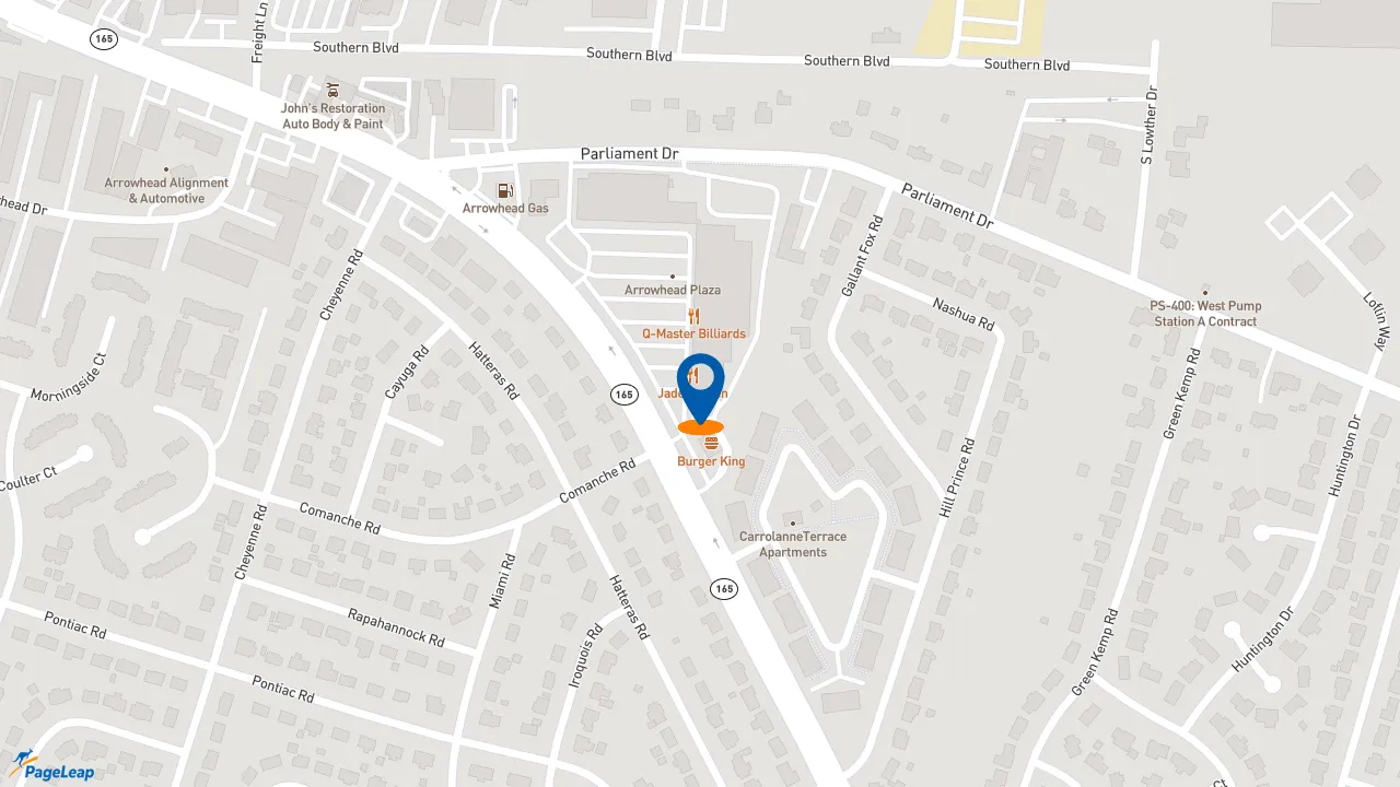 https://pageleap.com map showing location of Dunkin&#039; in Virginia Beach.