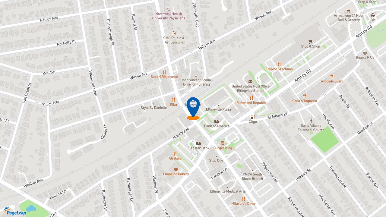 https://pageleap.com map showing location of Dunkin&#039; in City Of New York.