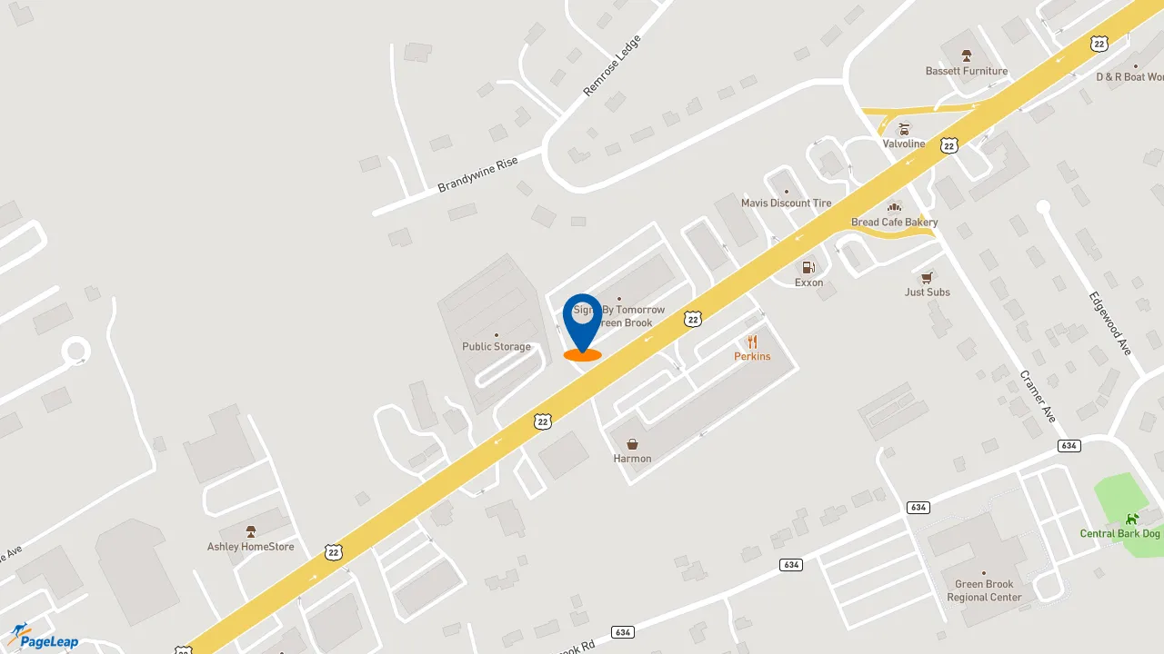 https://pageleap.com map showing location of Dunkin&#039; in Dunellen.