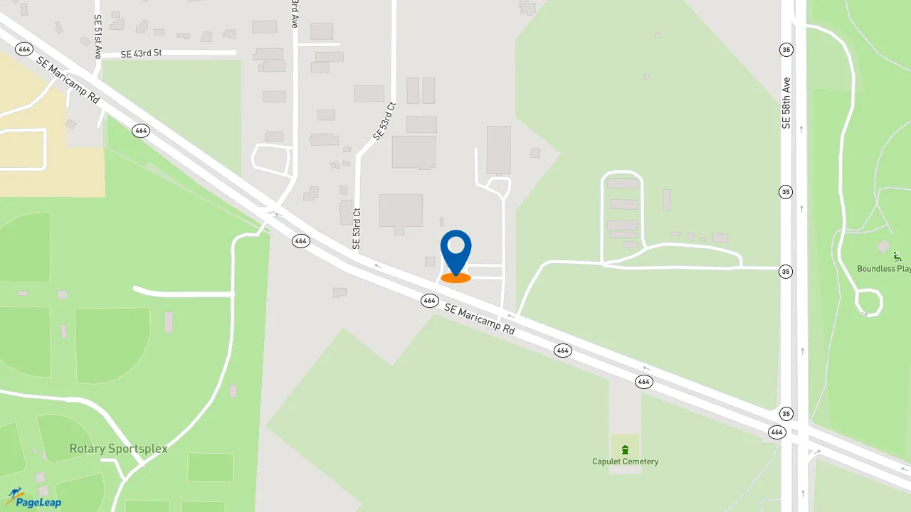https://pageleap.com map showing location of Dunkin&#039; in Ocala.