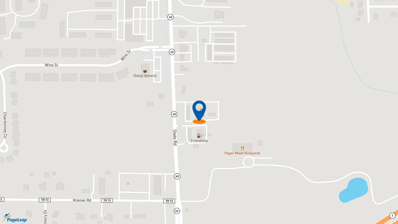 https://pageleap.com map showing location of Dunkin&#039; in Vermilion.