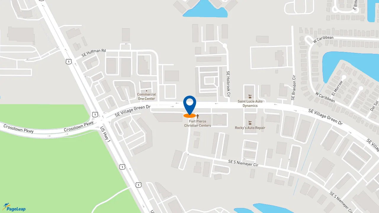 https://pageleap.com map showing location of Dunkin&#039; in Port Saint Lucie.