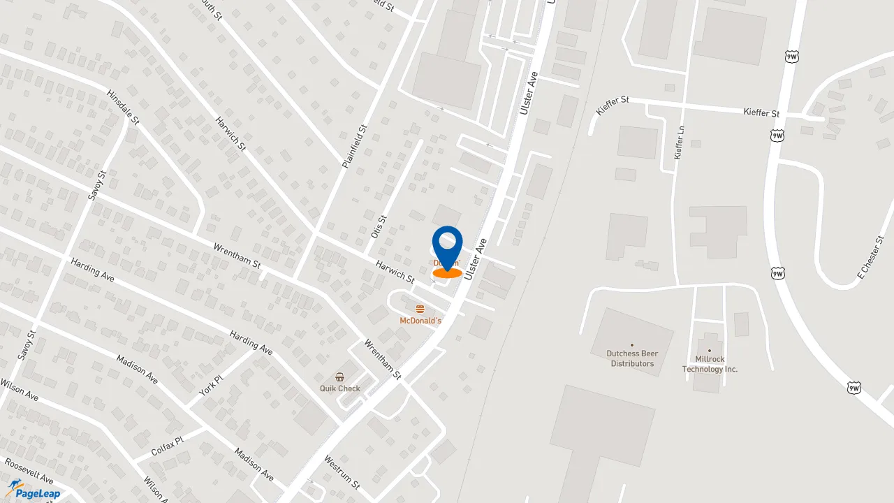 https://pageleap.com map showing location of Dunkin&#039; in City Of Kingston.