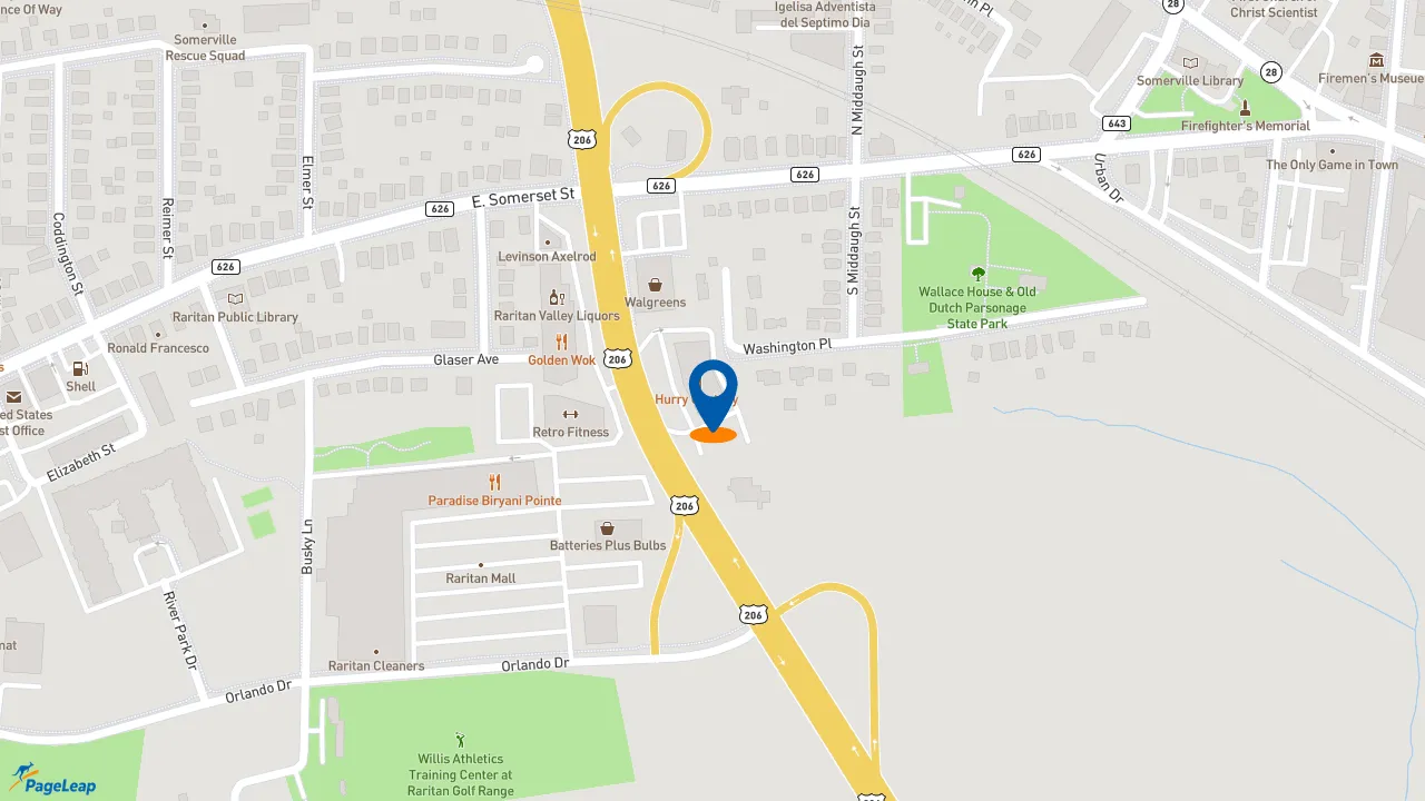 https://pageleap.com map showing location of Dunkin&#039; in Somerville.