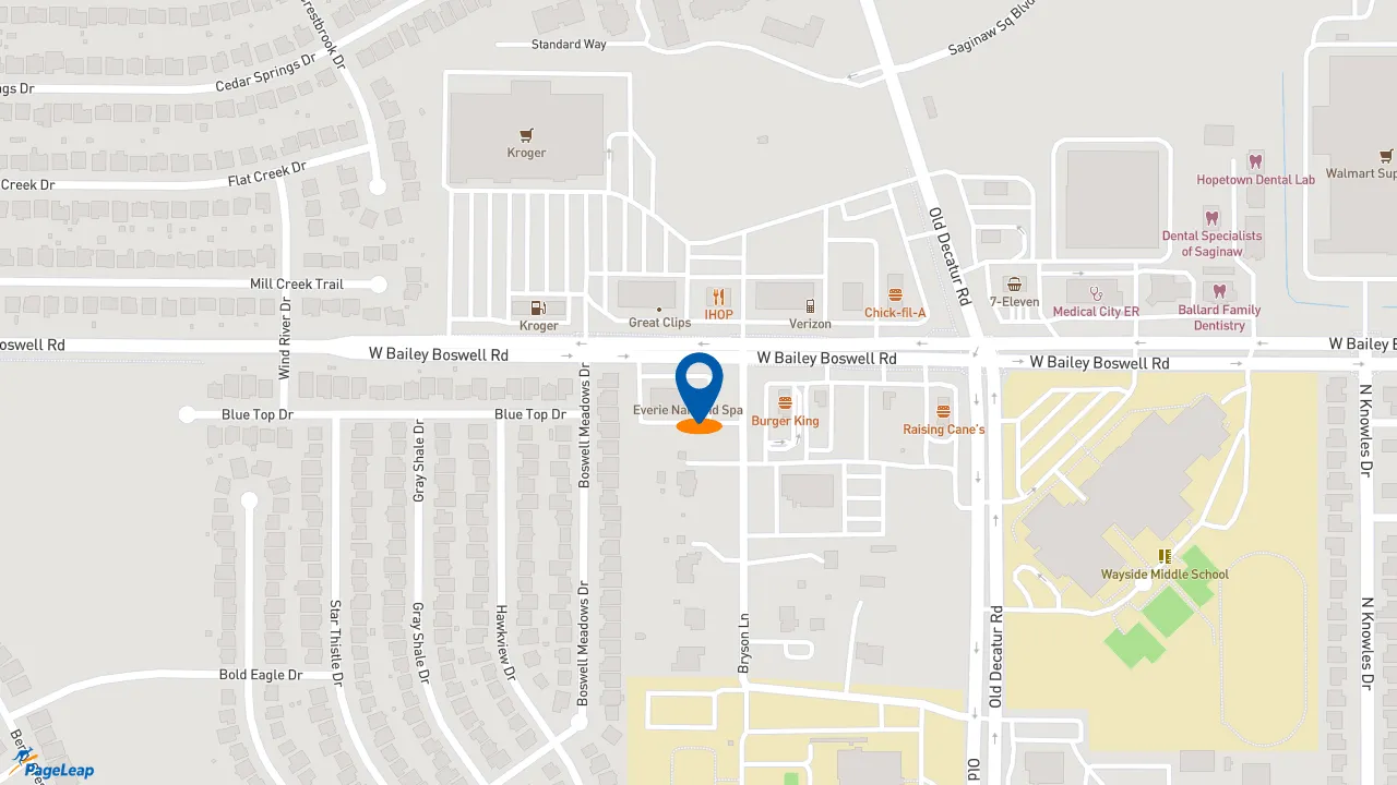 https://pageleap.com map showing location of Dunkin&#039; in Fort Worth.