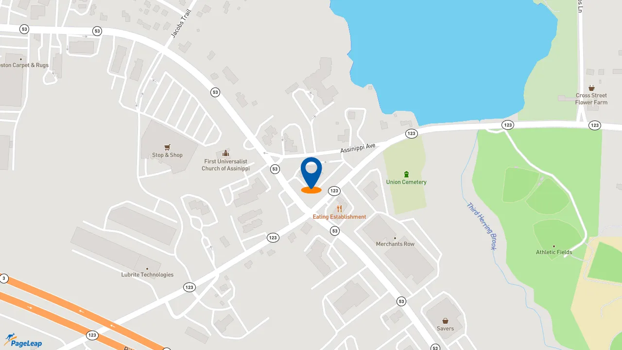 https://pageleap.com map showing location of Dunkin&#039; in Hanover.
