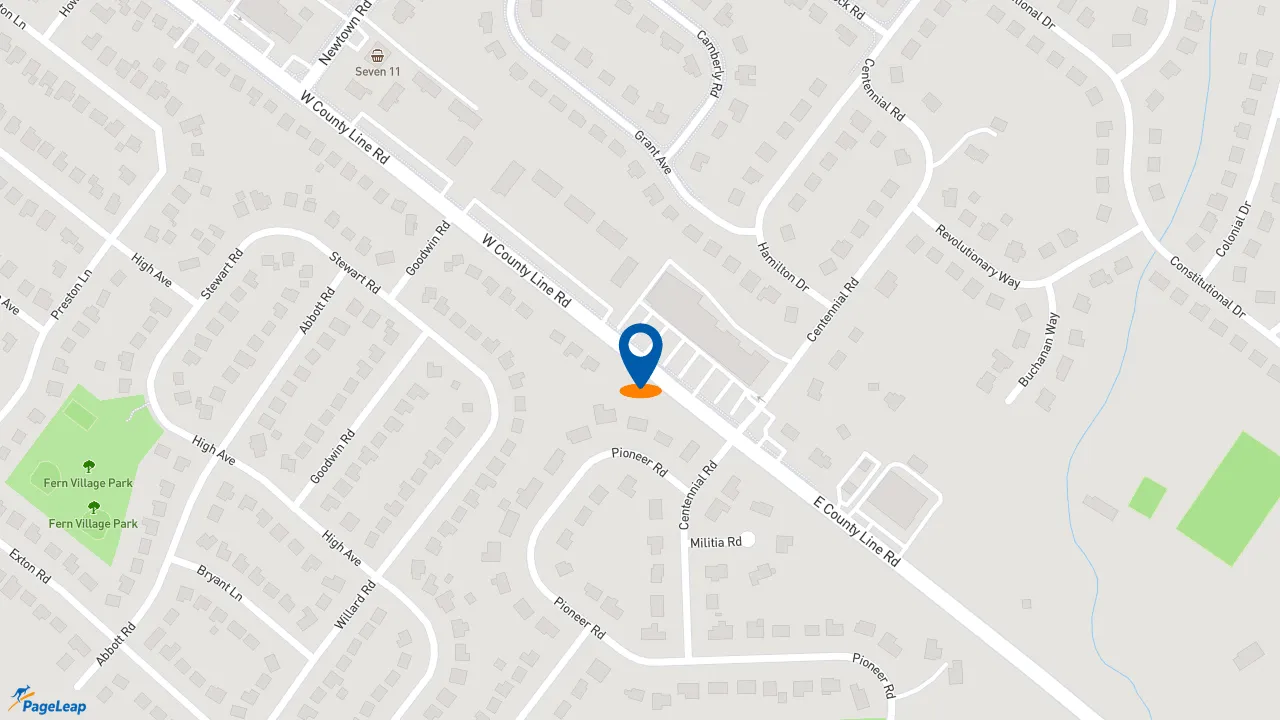 https://pageleap.com map showing location of Dunkin&#039; in Warminster Township.