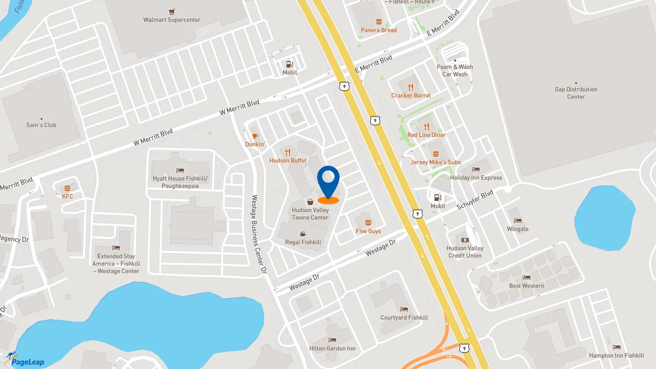 https://pageleap.com map showing location of Dunkin&#039; in Town Of Fishkill.