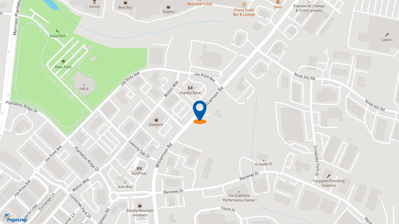 https://pageleap.com map showing location of Dunkin&#039; in Mooresville.
