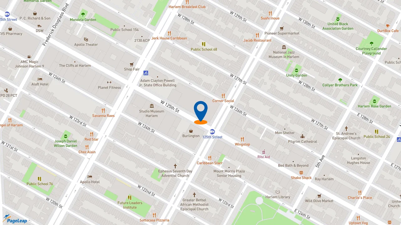 https://pageleap.com map showing location of Dunkin&#039; in New York.